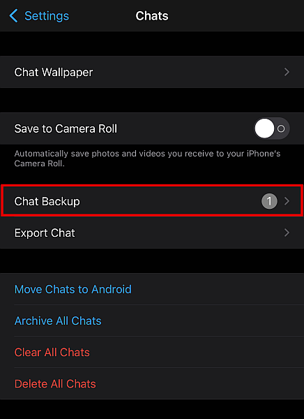 Whatsapp chat-innstillinger