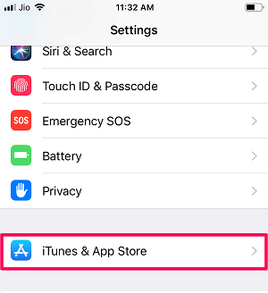 Možnost iTunes a App Store