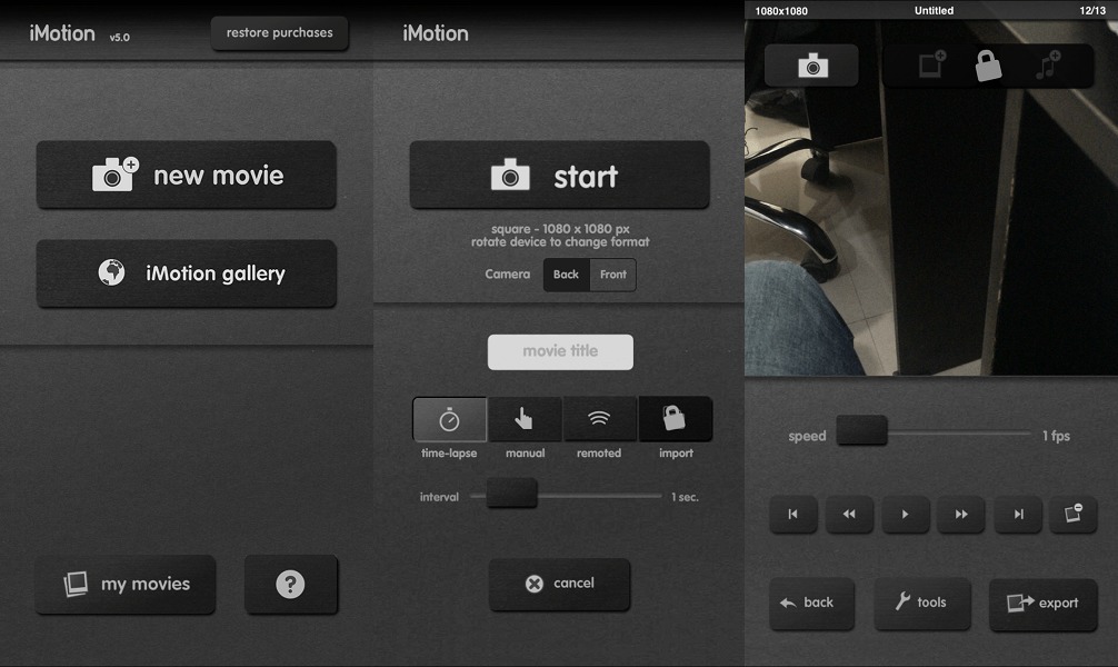 imotion - تطبيق فيديو بالحركة البطيئة iPhone