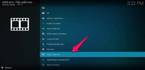 إضافات فيديو kodi