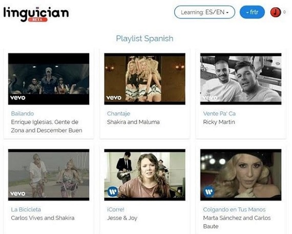 aprende un nuevo idioma a través de la música usando linguista