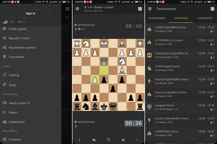 lichess - parhaat ilmaiset shakkisovellukset