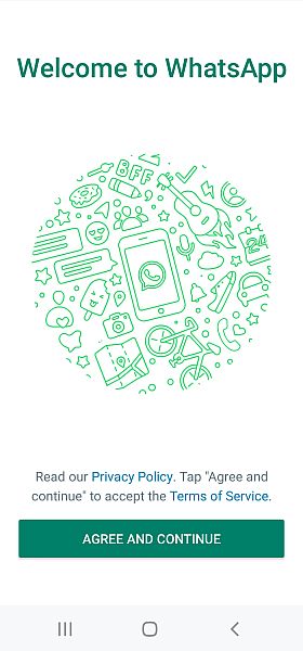 شاشة ترحيب Whatsapp