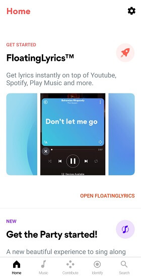 musixmatch 主頁