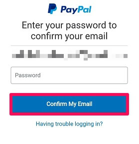heslo pro potvrzení účtu