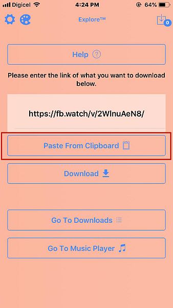 探索：使用 Link 應用程序儀表板保存，並突出顯示剪貼板按鈕中的粘貼