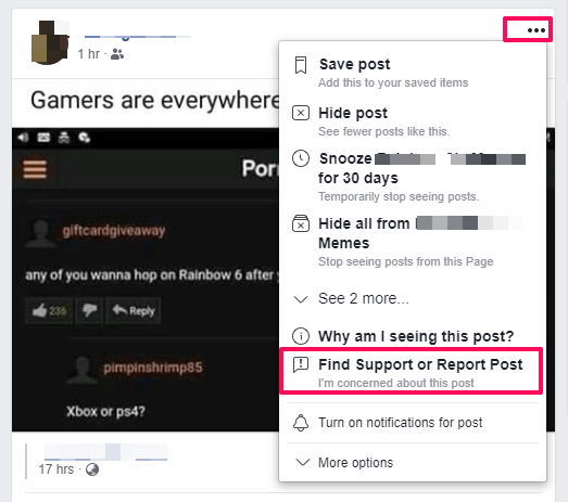 الإبلاغ عن أخبار مزيفة على Facebook