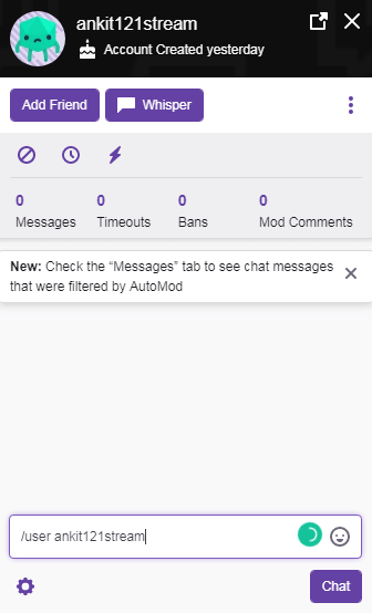 Twitch mod parancsok