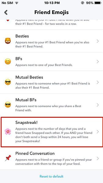 Scheda emoji personalizzate Snapchat per iPhone con l