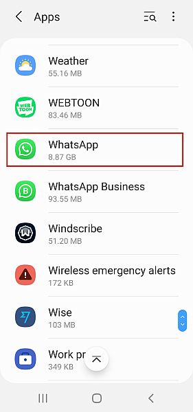 قائمة تطبيقات Android