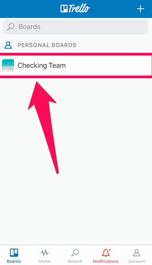 iOSで閉じるボードの選択