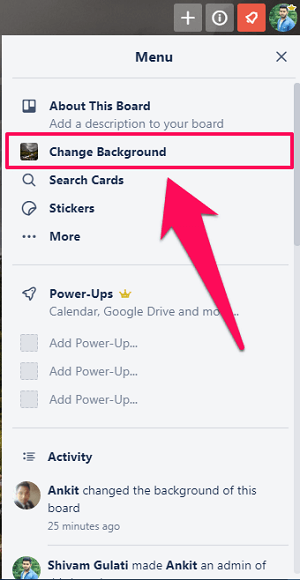 ändra Trello Board-bakgrunden