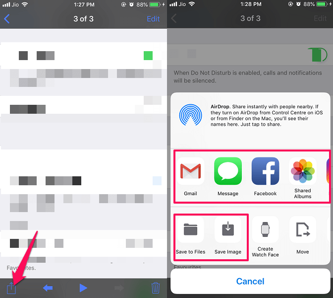 rejtett fényképek megosztása és helyreállítása az iPhone készüléken