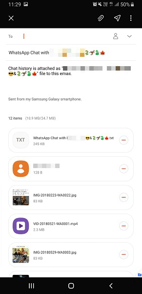 与媒体分享whatsapp对话