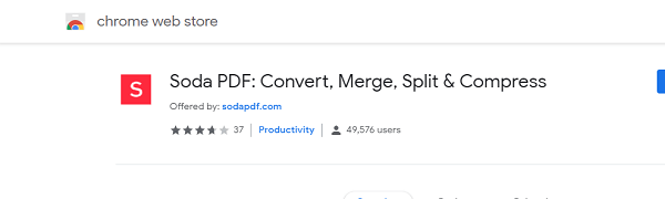 soda pdf chrome erweiterung