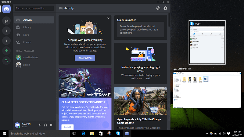 Windows 8 和 10 上的分屏