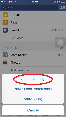 lopeta videoiden automaattinen toisto Facebook iPhonessa