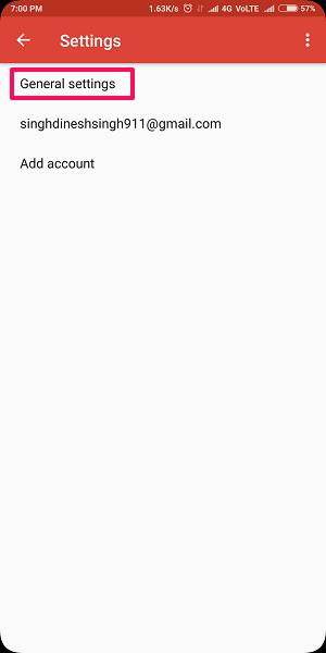 在 Gmail 應用 android 上滑動刪除