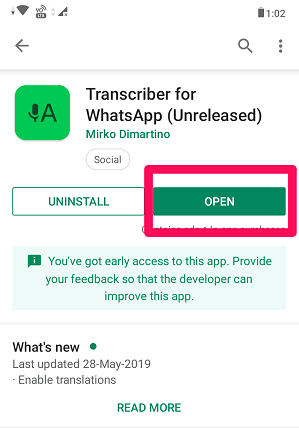 transkript Açık