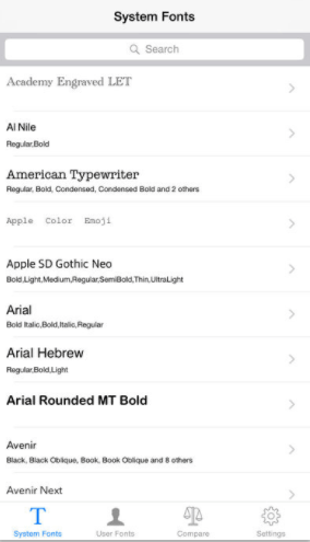 typografi apps til skrifttyper -ifont