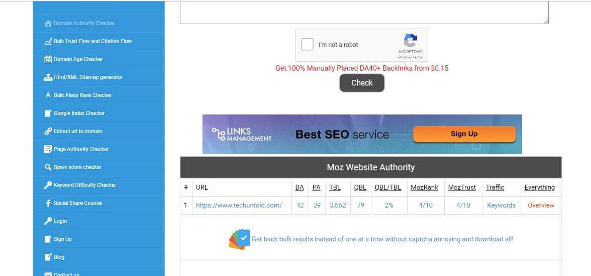 sites webechecker