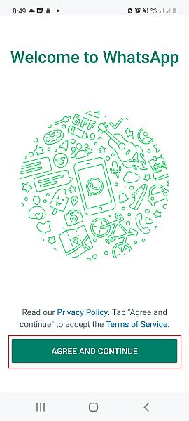 Whatsapp 歡迎頁面