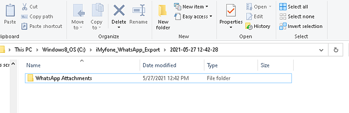 Pasta de dados do Whatsapp exportada no PC